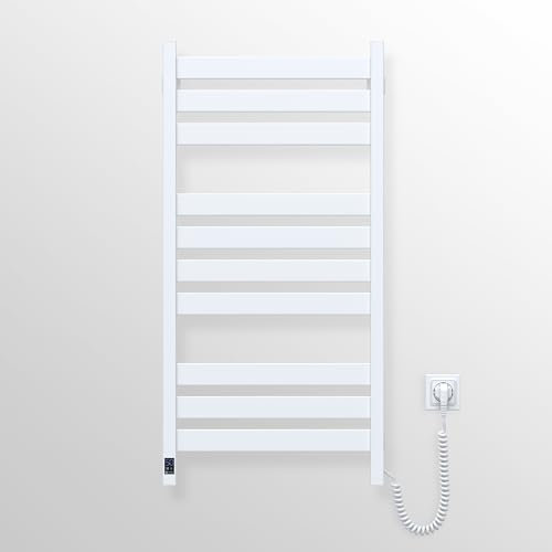 Elektrischer Handtuchhalter White Velvet Largo 500x1000 mit Sensor Rechts - Elegante Weiße Oberfläche, Elektrische Badheizung, Langlebig und Beständig, mit Sanfter und Glatte Haptik