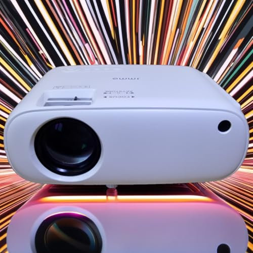 LED JMMO Movie Projector - Bluetooth 4.0, Native resolution 1024x600, Aspect Ratio 16:9/4:3/Auto; Incorporated Screen Mirroring, Wireless Connection, WiFi Screen projection size 50'' - 200''
