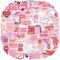 Hedmedum 120 Pieces Waterproof Stickers, Aesthetic Pink Sticker Decals, Trendy Vinyl Stickers for Laptop Cell Phone Case Suitcase Helmet Motorcycle Computer Skateboard Snowboard Car Bicycle MacBook
