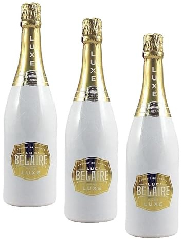LUC BELAIRE Rare Luxe demi-sec, französischer premium Schaumwein aus 100% Chardonnay-Trauben, 12,5% Vol, perfekt als Aperitif & Sommer-Drink, 0,75 l (Packung mit 3)