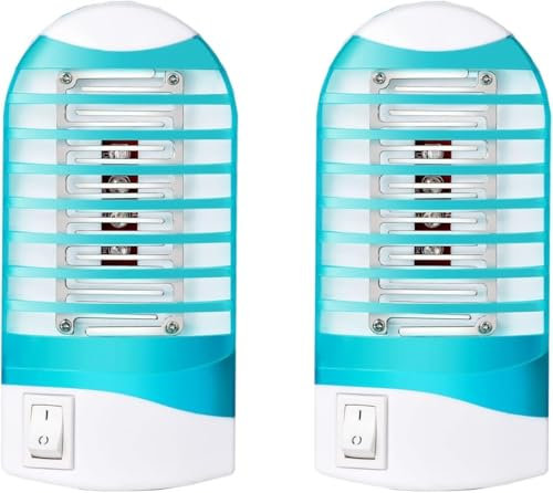 2pcs Lampe Anti-moustiques Électrique,Moustiquaire Électrique avec Lumière, pour Maison, Jardin, Intérieur, Extérieur, Cuisine, Salon, Insectes, Moustiques, Mouches, Falene, Anti Mouche