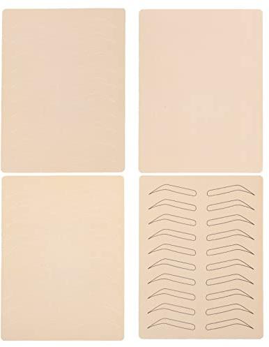 OUNONA 4blätter Übungshaut Augenbrauen Tattoo Glatte Oberfläche Zum Üben Von Konturen Und Schattierungen Für Semi Permanentes Make up
