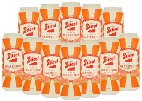 Steigl Austrian Grapefruit Radler 500ml Cans 12 Pack 2.0% ABV | Refreshing Fruity Beer, Light Citrus Lager Shandy, Crisp & Zesty Summer Radler, Low Alcohol Beer for BBQs & Outdoor Drinks