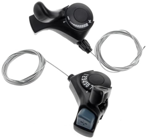 Generchin Manettes de Vélo 21 Vitesses Ensemble de Leviers de Frein et de Changement de Vitesses TX30-7 3x7 Manette à Pouce avec Indicateur de Vitesse