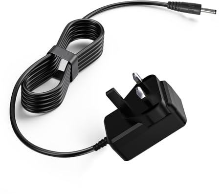 12V 3A Charger for Virgin Media Hub 5/5X Router | 36W, AC Adapter, UK Plug, Cylindrical Connector, Black