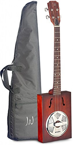 J.N. Guitars Cask Puncheon Akustik Zigarrenkisten-Gitarre inkl. Gigbag