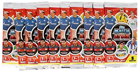 Topps Match Attax Bundesliga 2016/2017 10er Booster a 5 Karten = 50 Karten Trading Card Game