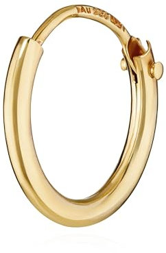 NKlaus EINZEL 750 gelb GOLD gestempelt Creole Ohrring Ohrhänger Ohrstecker 11mm 1755