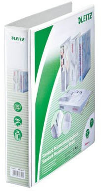 Präsentationsringbuch A4 weiß LEITZ 42860001 40mm 4Ringe