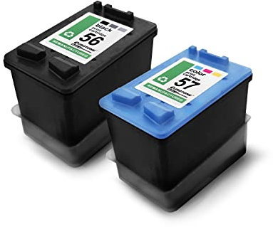 2X Müller Printware Patronen kompatibel für HP PSC 1110 1205 1210 1215 1217 1219 1312 1317 1340 1345 1350 2000 2105 2115 2170 2175 2210 2410 2550 ersetzt HP 56+57 CMYK