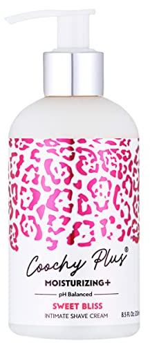 IntiMD Coochy Plus Intimate Shaving Cream SWEET BLISS For Pubic, Bikini Line, Armpit - Rash-Free With Patent-Pending MOISTURIZING+ Formula, Prevents Razor Burns & Bumps, In-Grown Hairs 8.5oz (1-Pack)