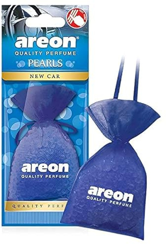 AREON Pearls Lux I Car & Home Hanging Air Freshener I Quality Perfume I New Car (Pack of 3)