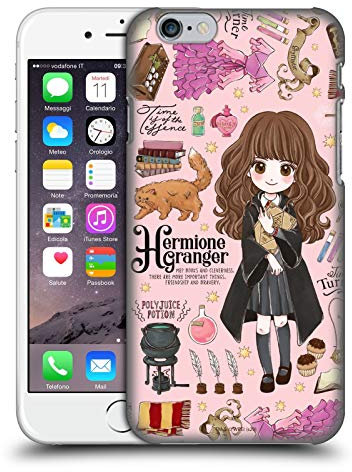 Head Case Designs Officially Licensed Harry Potter Hermione Pattern Deathly Hallows XXXVII Hard Back Case Compatible With Apple iPhone 6 / iPhone 6s