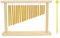 Btuty 20-Tone Table Bar Chimes 20 Bars Single-row Musical Percussion Instrument With Wood Stand Stick, Gold