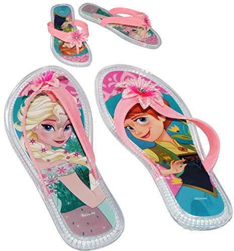 alles-meine.de GmbH Zehentrenner Sandalen - Gr. 28/29 - Frozen - die Eiskönigin - rutschfeste Schuhe Schuh/Badeschuhe mit Profilsohle & kleinen Absatz - für Kinder - Mädc..