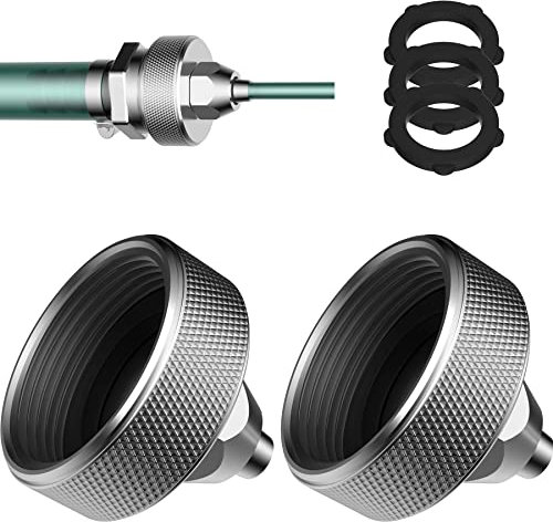 Garden Hose Adapter, Brass 3/4 Female Thread to 1/4 Tubing Adapter, Convert 3/4 Garden Hose and Faucet to 1/4 Tubing, 2 Pack Hose to 1/4 Irrigation Pipe Adapter with 3 Washers, Chrome