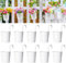 KAHEIGN 10 Piezas Macetas Colgantes de Metal, 10CM Blanco Macetas Cubo de Flores Colgantes con Gancho Desmontable para Barandilla Balcón Cerca Jardín Hogar Decoración