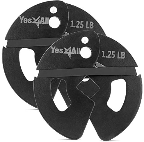Yes4All 1.25Lb Dumbbell Fractional Weight Plates 2 Pieces/4 Pieces - Designed For Dumbbell Training, Micro Loading, And Body Workout