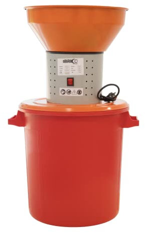Bricoferr - Molinillo de cereales, capacidad 50 L, 2000 W - BFM20005, naranja y gris