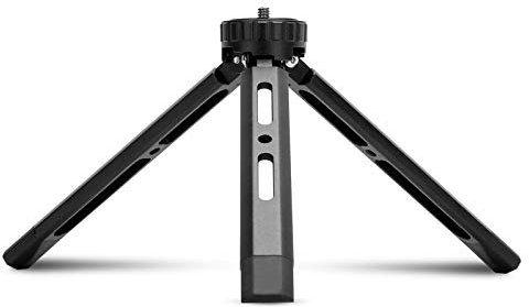 Andoer Mini trípode de metal trípode de escritorio de aleación de aluminio con tornillo de 1/4 pulgadas para proyector videocámara DSLR ILDC