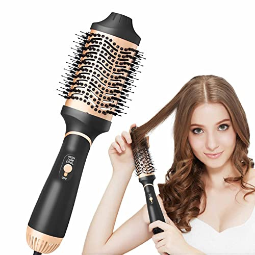 Hair Dryer Brush Blow Dryer Brush in One, Hot Air Brush,Upgraded 4 in 1 Hair Dryer and Styler Volumizer with Negative Ion Anti-frizz Ceramic Titanium Barrel Hot Air Brush Hair Straightener Brush