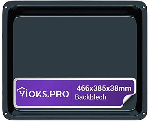 Vioks.pro Backblech Hoch 466x385x38mm Ersatz für AEG Tiefes Backblech 140024698023 - Backblech Emailliert , Backblech Tief für Backofen und Herd