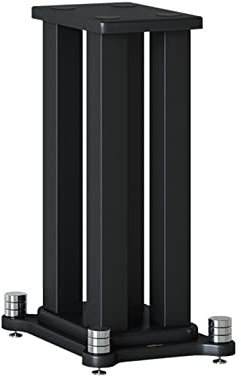 luckxuan Boxenständer Professioneller Lautsprecher-Fußständer, Audio-Halterung, Bücherregal, Desktop-Tablett, Satellitenbox, Metall, Holz, Surround-Bodenständer (Size : 25x30x30cm)