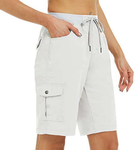 MoFiz Womens Hiking Cargo Shorts Running Jogger Outdoor Shorts 6 Pockets | Lightweight,Quick Dry Summer Shorts for Casual daily wear, Walking, Trekking, Travel, Workout or other outdoor sports.