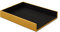 Eglooh - Atena - Ablagefächer für Schreibtisch und Büro Echtes Leder Gelb - Bürobedarf Briefablage Papierablage Ablagekorb für DIN A4 - cm 32 x 24,2 x H.5 - Made in Italy
