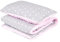 Babylux Kuscheldecke 100 x 150 cm Decke Babydecke Kinderdecke Bettdecke Groß Kissen Minky XXL (14. Rosa + Sterne mit Kissen)