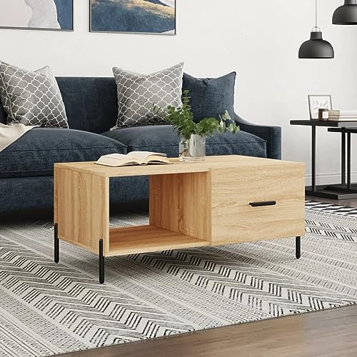 BaraSh Couchtisch Sonoma-Eiche 90x50x40 cm Holzwerkstoff Couchtisch Truhe Couchtisch Klein Nachtkommode