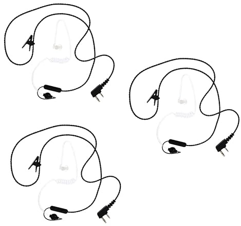 UKCOCO 3stücke Kopfhörer Mit Akustikschlauch Geräuschisolierende Ohrhörer Universelles Funk-Headset Für Polizei Und Gastronomie Komfortable Passform Für Laute Umgebungen