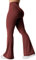 YEOREO Kalie Flare Scrunch Leggings für Damen, V-Ausschnitt, Kreuz-Taille, Glockenunterteil, Yogahose, Bauchkontrolle, Bootcut, Workout-Leggings, Burgunder, M
