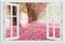 timalo Wandbild Outdoor wetterfeste Bilder für draußen | Gartenbilder Innen & Außen | Landschaftsbilder Acryl Glas Fensterblick Effekt | 120x60cm Wald Kirschblüte