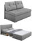 Praktisches Funktionssofa mit Gästebettfunktion, Schlafsofa 136 cm breit, Couch mit Schlaffunktion und Bettkasten, Liegefläche 130x193 cm, Bezug Mikrofaserstoff in Hell Grau / 15120