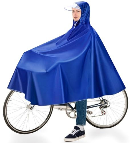 BYZESTY Radfahren Regen Poncho, Fahrrad Regenponcho Wasserdichter Regenjacke Regencape Mit Kapuze Regenmantel Portable Leichte Unisex Wiederverwendbar Für Fahrräder, Mountainbikes, Elektrofahrräder