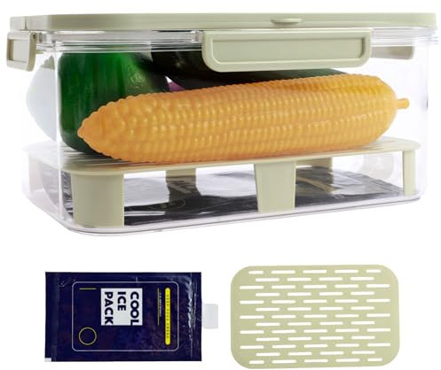 Modula Aufschnittbox, Fassungsvermögen 2800 ml, Käseglocke Modula Modula mit Anti-Kondensationsplatte, 25 x 16,5 x 11,5 cm, Käsebox, Modula, Aufbewahrungsbox für Wurst