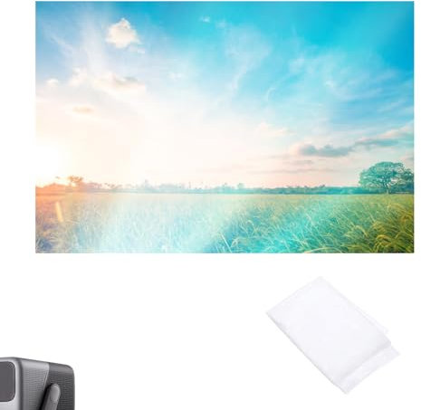 Écran de projection avec adhésifs 180x120cm Écrans de projecteur pliables Tissu d'affichage de film de film blanc pour Noël Halloween Écran de projecteur de fenêtre Écran de projecteur de film de fenê