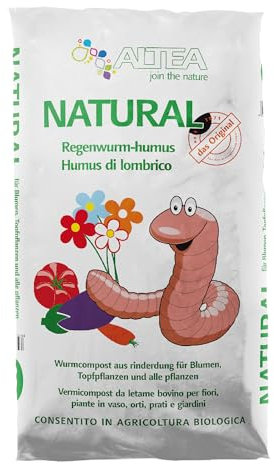Tecnokit Humus Di Lombrico Naturale Inodore, Concime Organico E Compost Di Lombrico Per Orto, Giardino E Piante In Vaso, Fertilizzante Humus, Agricoltura Biologica, Sacco Da 25 Litri