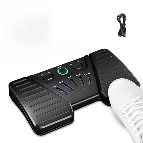 Bluetooth Page Turner Pedal, Rechargeable Portable Wireless Page Turning Foot Switch Pedal with 5 Common Functions for Multiple System, Sheet Music Reading Controller for Tablets Phones Ipad