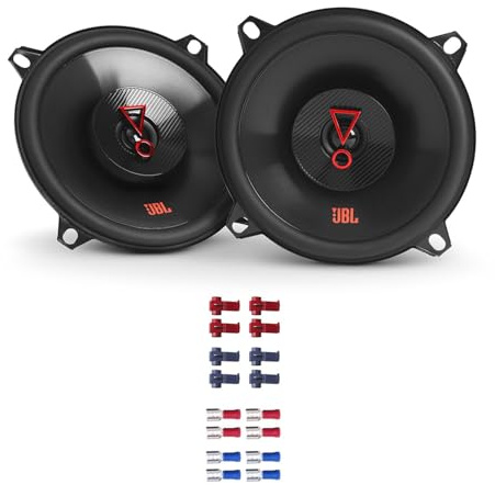 JBL Stage3 527F Auto Lautsprecher Boxen 400 Watt 13 cm 2 Wege Koax passend für VW Golf 1 Cabrio (155) 1987-1993 Türen Front