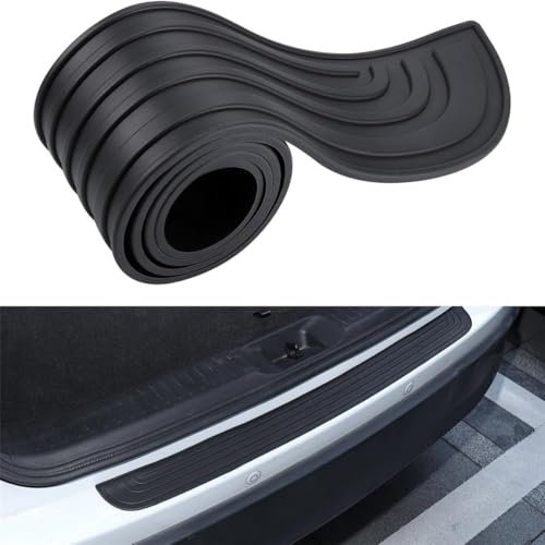 RUIDAM Auto Ladekantenschutz Folie für BMW M2 Competition F87, Auto Stoßstangenschutz Kofferraum HeckstoßStangenschutz Aufkleber Zubehör Kratzschutz,104cmx9cm-A/Black