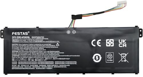 FESTAS AP20CBL Batterie Compatible avec Acer Swift 3 SF314-43 SF314-511 | Aspire 5 A515-45 A515-45G A515-46 Aspire 7 A715-43G Chromebook 315 CB315-4H Vero AV15-51 TravelMate Spin B3