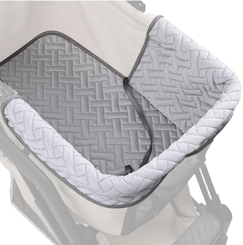 Kinderwagen-Abdeckung Für Katzen & Hunde 37x54.5x27 cm Katzentrageauflage Polyester Grau Abnehmbarer Innenbezug rutschfest Waschbar Wasserdicht Als Reisezubehör Für Haustiere