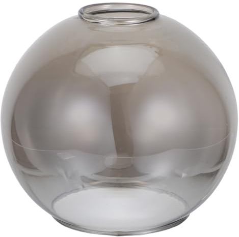 Lampenschirm E27 Kugelförmiger aus Glas für Decken und Wandleuchten | Lampenschirm Glaskugel, Rauchglas Kugel für Lampe, Klarer Durchlass, Glatte Oberfläche
