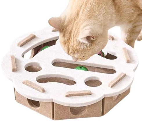 Puzzle Cat Ball Toys | Fun Pet Play Game, Cat Puzzle Box Game, für drinnen und draußen, Zuhause, Garten, Backyard, Training, Terrasse, Balkon