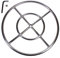 Celestial 45,7 cm runder Feuerschalenbrenner-Ring, Edelstahl, Doppelring