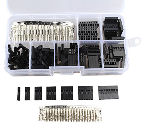 HALJIA 2.54mm Dupont Wire Jumper Pin Header Connectors M/F Crimp Pins Kit (310Pcs)