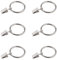 Coideal Silver Curtain Rings with Clips, 30 Pack Rustproof Metal Drapery Clip Ring Hook for Holding Heavy Curtains and Drapes (35 mm)