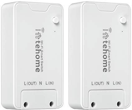 InteHome Interruttore WIFI,16A funziona con Amazon Alexa,Telecomando Interruttore, modulo universale DIY per soluzioni di automazione